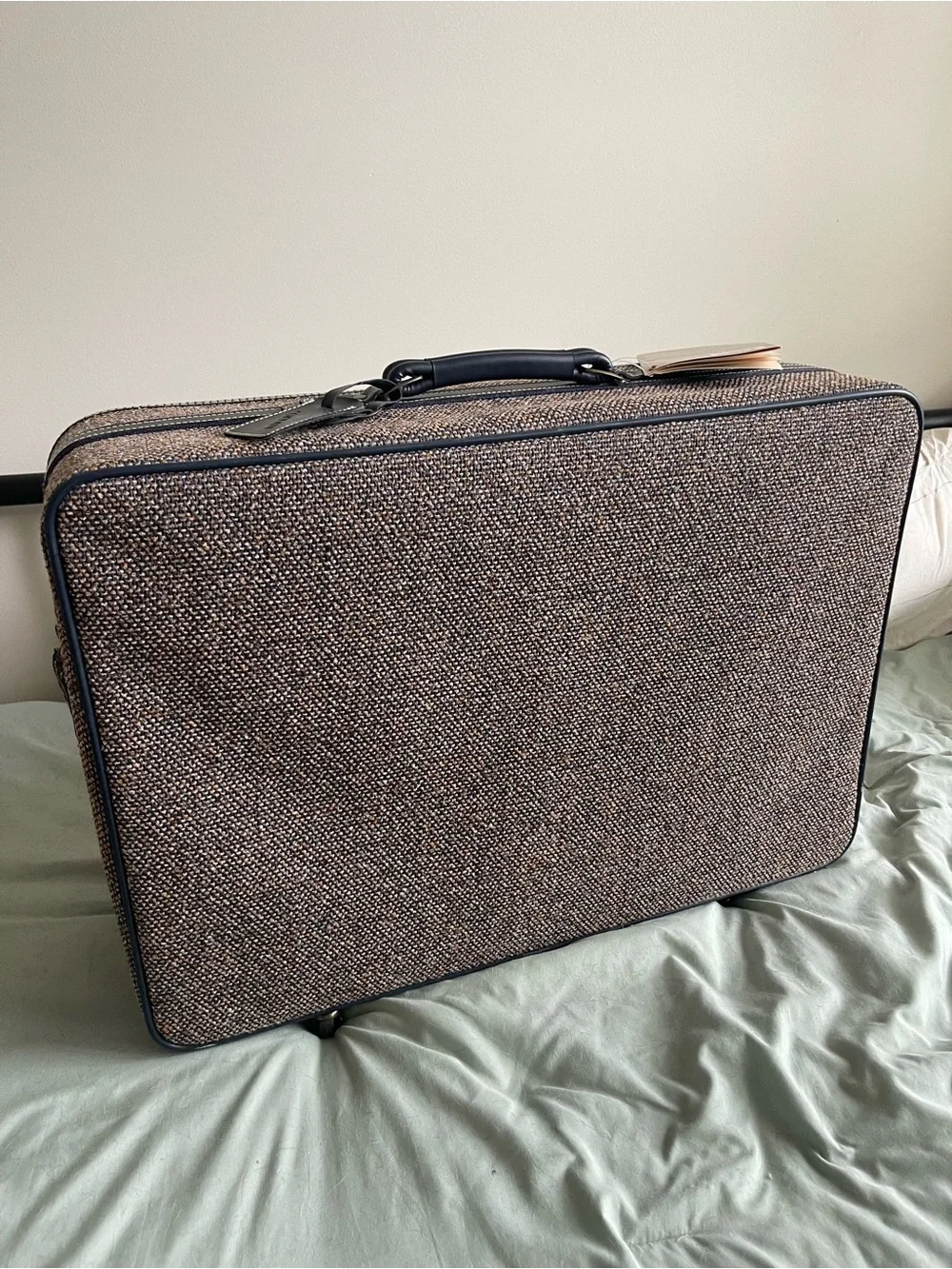 Adolfo Brown Tweed Garment & Travel Organizer Set